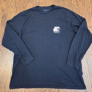 Vineyard Vines Happy New Year 2022 Pocket Graphic T-shirt Men Large Long Sleeve